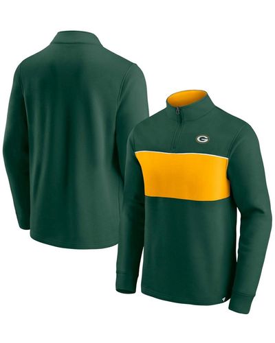 Fanatics Green And Gold-tone Green Bay Packers Block Party Quarter-zip Jacket