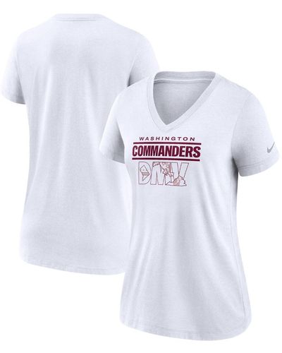 Nike Washington Commanders Hometown Collection Tri-blend V-neck T-shirt - White