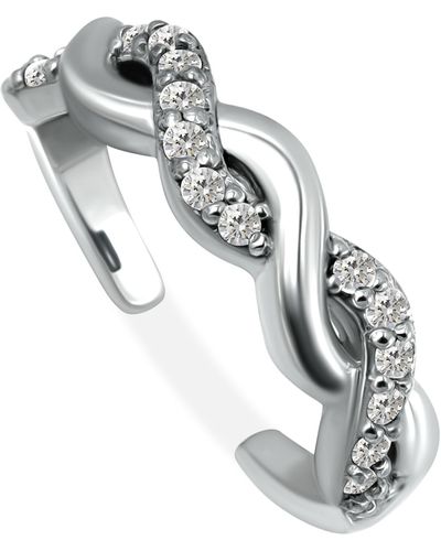Giani Bernini Cubic Zirconia Infinity Toe Ring - Metallic