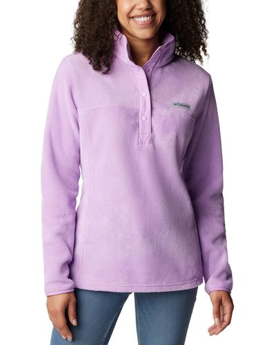 Columbia Benton Springs Snap-front Fleece Pullover - Purple