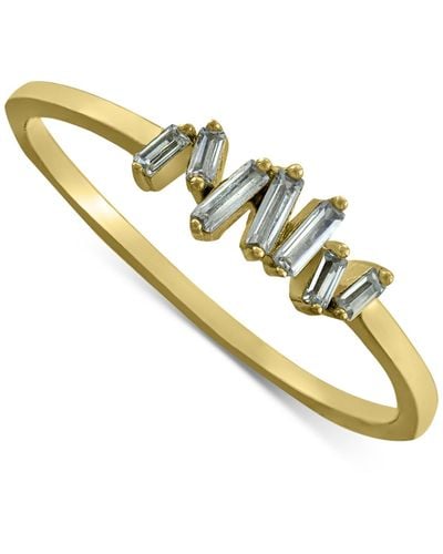 Giani Bernini Cubic Zirconia Baguette Cluster Ring - Metallic