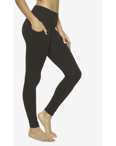 Felina Essentials Soft Suede Mid-rise legging - Black