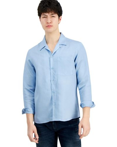 INC International Concepts Kylo Regular-fit Camp Shirt - Blue