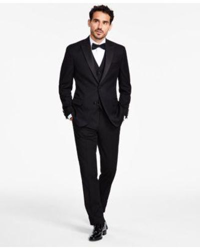 Alfani Slim Fit Tuxedo Suit Separates Created For Macys - Black