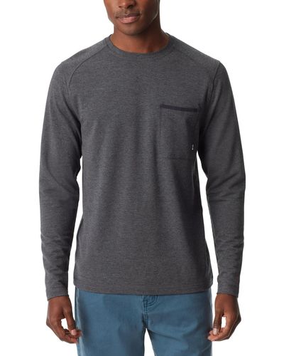 BASS OUTDOOR Long-sleeve Ribbed T-shirt - Gray