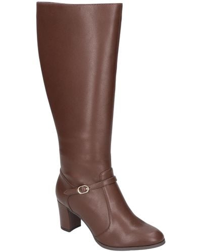 Easy Street Missy Tall Bucket Detail Boots - Brown