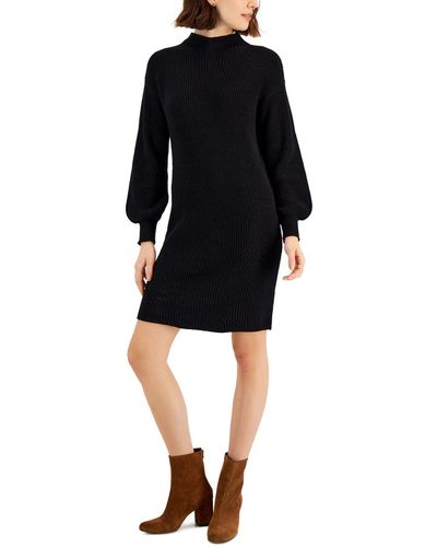Style & Co. Petite Easy Sweater Dress - Black