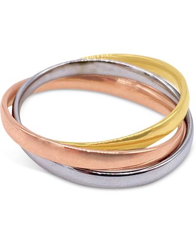 Adornia Tri-tone Water-resistant Interlocking Rings - Pink