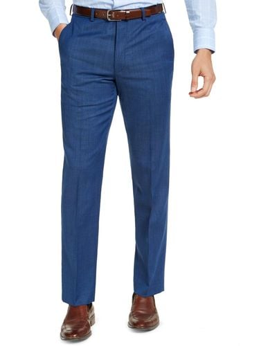 Michael Kors Modern-fit Airsoft Stretch Suit Pants - Blue