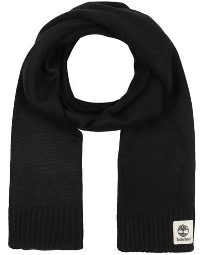 Timberland Solid Ribbed Scarf - Black
