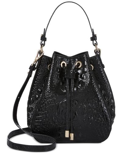 Brahmin Melinda Leather Bucket Bag - Black