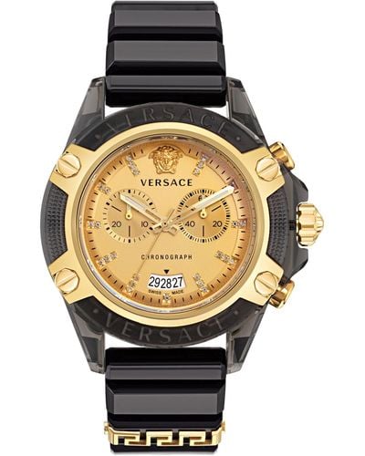 Versace Icon Active Swiss Chronograph Diamond (0.15 Ct. T.w. - Black