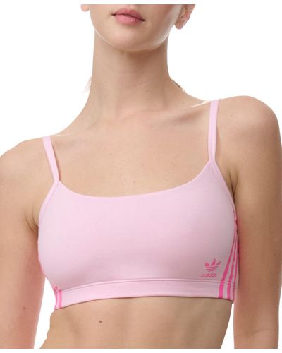 adidas Intimates Adicolor Comfort Flex Cotton Scoop Bralette 4a4h00 - Pink