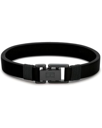 Tommy Hilfiger Leather Bracelet - Black