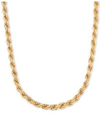 Macy's Rope Link 26" Chain Necklace - Metallic