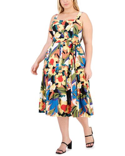 tahari plus size dresses