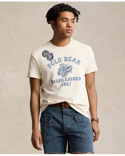 Polo Ralph Lauren Classic-fit Polo Bear Jersey T-shirt - Natural