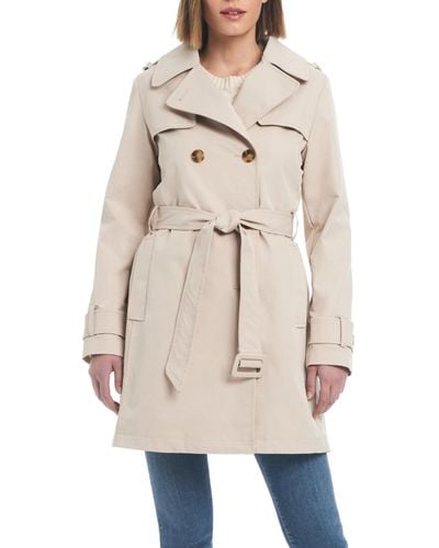 Kate Spade Kate Spade Pleated Back Water-resistant Trench Coat - Natural