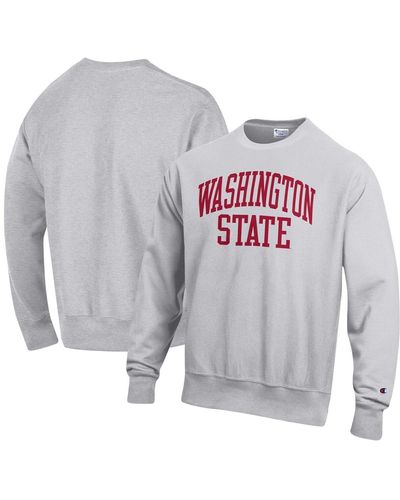 Champion Mississippi State Bulldogs Arch Reverse Weave Pullover Sweatshirt - Gray