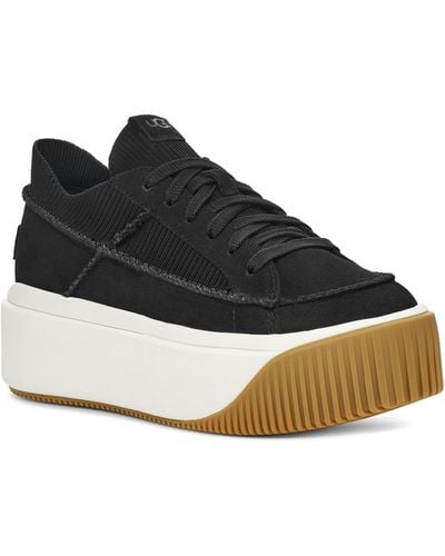 UGG Ez-duzzit Lace-up Platform Sneakers - Black