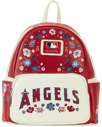 Loungefly And Los Angeles Angels Floral Mini Backpack - Red