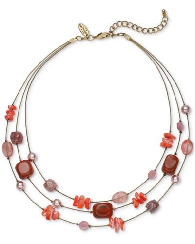Style & Co. Laye Stone Statement Necklace - Red