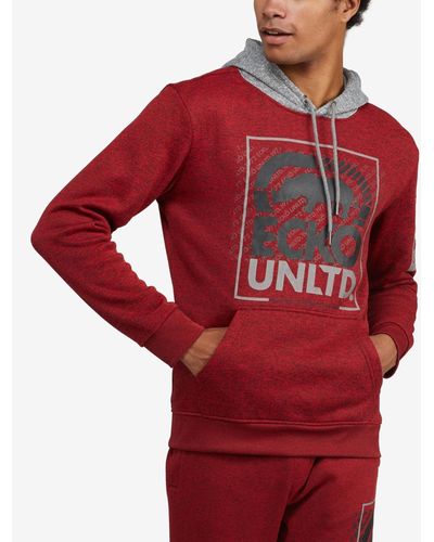 Ecko' Unltd Big And Tall Structural Rhino Hoodie - Red
