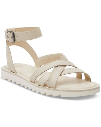TOMS Rory Ankle-strap Flat Tread Sandals - Metallic