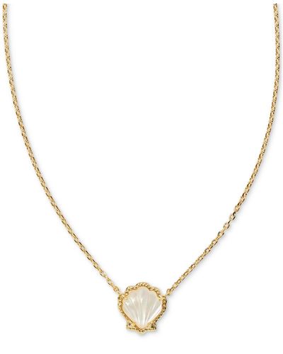 Kendra Scott 14k Gold-plated Stone Shell 19" Pendant Necklace - Metallic