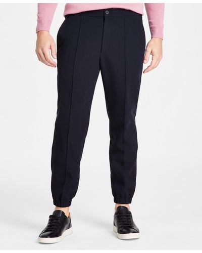 Alfani Regular-fit Stretch Pleated sweatpants - Blue