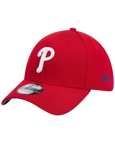KTZ Philadelphia Phillies Active Pivot 39thirty Flex Hat - Red