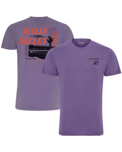 Sportiqe And Phoenix Suns 2023 Nba Playoffs Rally The Valley Bingham T-shirt - Purple