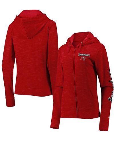 KTZ Tampa Bay Buccaneers Reverse Space-dye Full-zip Hoodie - Red