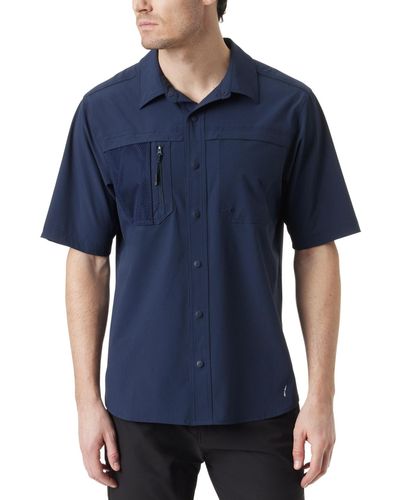 BASS OUTDOOR Explorer Short-sleeve Shirt - Blue
