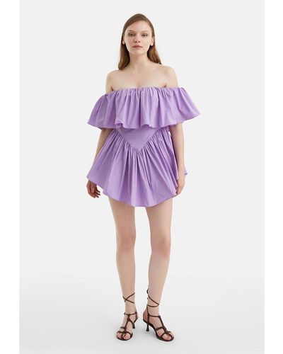 Nocturne Flowy Mini Dress - Purple