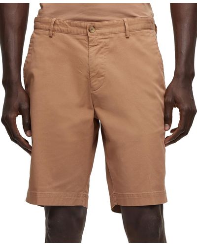 BOSS Boss By Slim-fit Shorts - Natural