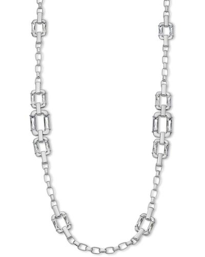 INC International Concepts Long Crystal Gold-tone Necklace - Metallic