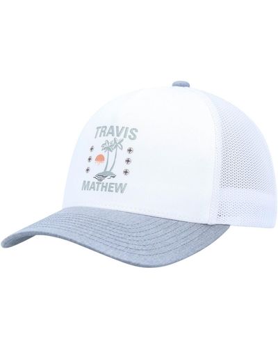 Travis Mathew Address Unknown Trucker Adjustable Hat - White