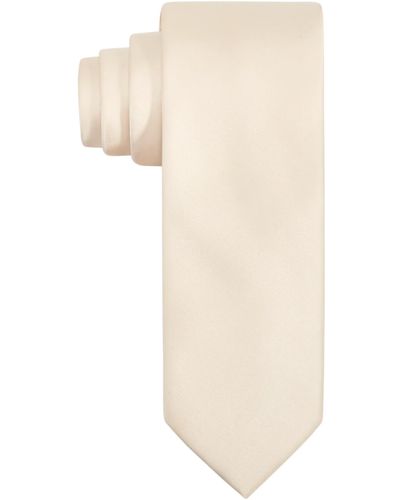 Tayion Collection Crimson & Solid Tie - White