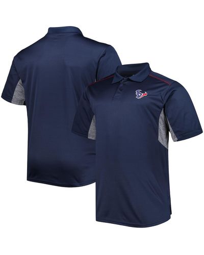 Fanatics Houston Texans Big And Tall Team Color Polo Shirt - Blue