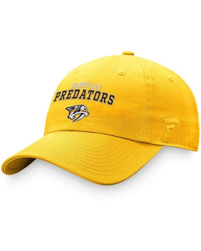 Fanatics Branded Gold Nashville Predators Fundamental Two-hit Adjustable Hat - Yellow