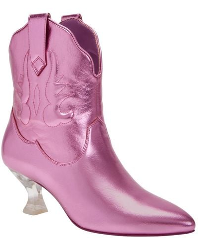 Katy Perry The Annie-o Lucite Heel Booties - Purple