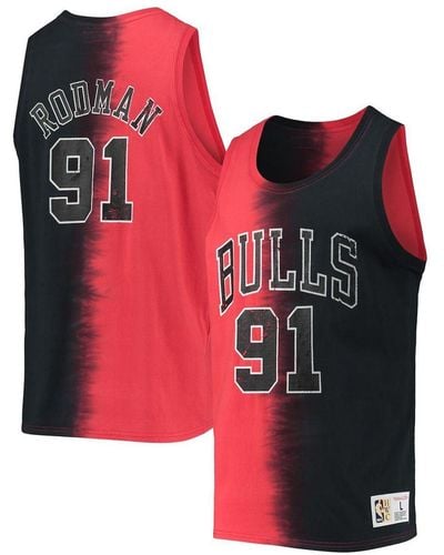 Men's Mitchell & Ness Dennis Rodman Gold Chicago Bulls 75th Anniversary 1997/98 Hardwood Classics Swingman Jersey Size: Small