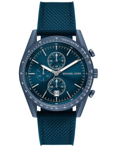 Michael Kors Accelerator Chronograph Nylon Watch 42mm - Blue