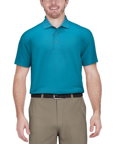 PGA TOUR Airflux Mesh Golf Polo Shirt - Blue