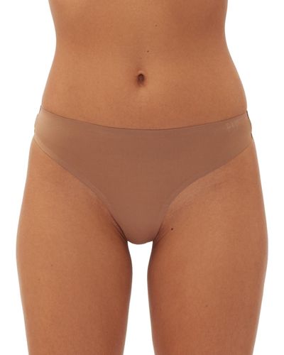 Gap Body Everyday Essentials Laser Bonded Thong Underwear Gpw00383 - Brown