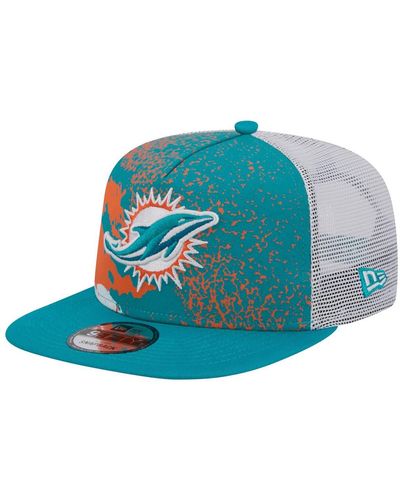 KTZ Aqua Miami Dolphins Court Sport 9fifty Snapback Hat - Blue