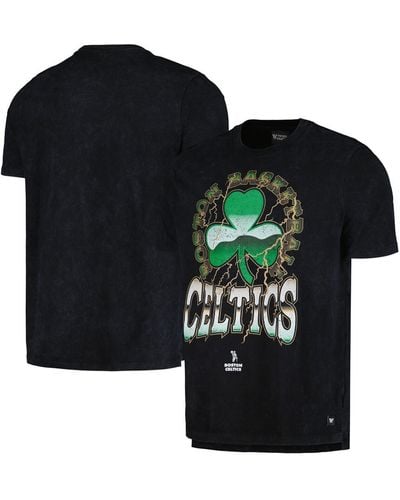 The Wild Collective And Distressed Boston Celtics Tour Band T-shirt - Black