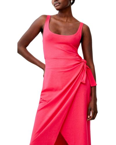 French Connection Zena Jersey Sleeveless Wrap Dress - Red