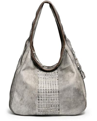Old Trend Genuine Leather Dorado Expandable Hobo Bag - Gray